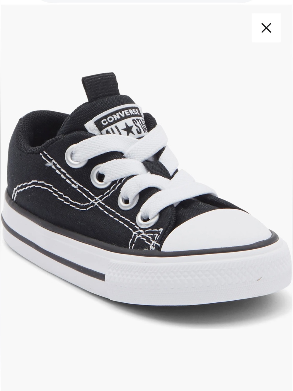 Converse Kids' Chuck Taylor All Star Low Top Sneakers Black Size 3